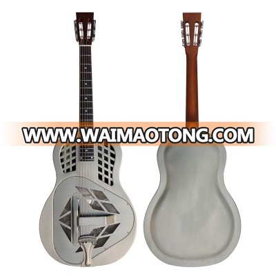 China Aiersi brand Metal body Tricone dobro resonator guitar for sale