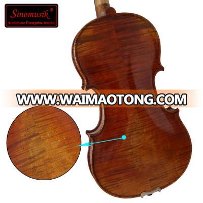 Sinomusik handmade Antique professional European Violin price 4/4 with Case Bow