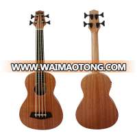 Aiersi Brand Sapele Body Electric Bass Ukulele fretless