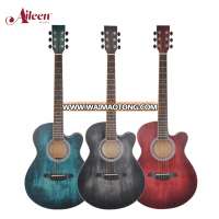 Wholesale New 40" cutaway handmade colorful guitars Student acoustic guitar (AF-H00LC)